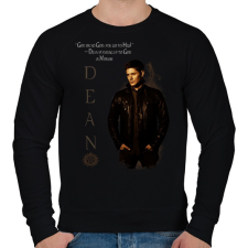 PRINTFASHION dean winchester - Férfi pulóver - Fekete férfi pulóver, kardigán
