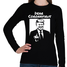 PRINTFASHION Dear coronavirus - Női hosszú ujjú póló - Fekete