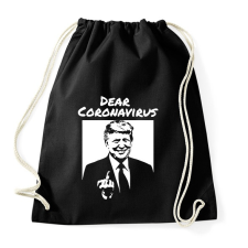 PRINTFASHION Dear coronavirus - Sportzsák, Tornazsák - Fekete tornazsák