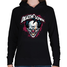 PRINTFASHION Death Clowns - Női kapucnis pulóver - Fekete női pulóver, kardigán