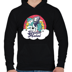 PRINTFASHION Death Metal - Férfi kapucnis pulóver - Fekete