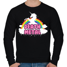 PRINTFASHION Death Metal unikornis - Férfi pulóver - Fekete férfi pulóver, kardigán
