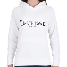 PRINTFASHION Death note (fekete) - Női kapucnis pulóver - Fehér