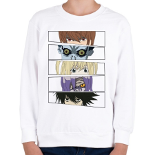 PRINTFASHION Death Note - Szemek - Gyerek pulóver - Fehér gyerek pulóver, kardigán