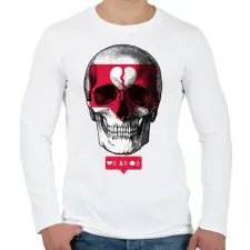 PRINTFASHION Deathgram - Férfi hosszú ujjú póló - Fehér férfi póló