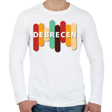 PRINTFASHION Debrecen - Színes - Férfi hosszú ujjú póló - Fehér férfi póló