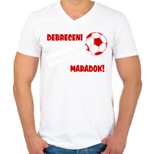 PRINTFASHION Debreceni drukker - Férfi V-nyakú póló - Fehér férfi póló