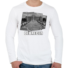 PRINTFASHION Debreceni egyetem (GTA stílus) - Férfi hosszú ujjú póló - Fehér férfi póló