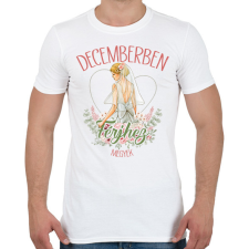 PRINTFASHION Decemberben férjhez megyek - Férfi póló - Fehér férfi póló