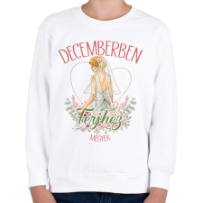 PRINTFASHION Decemberben férjhez megyek - Gyerek pulóver - Fehér gyerek pulóver, kardigán