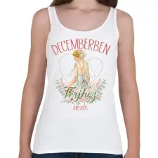 PRINTFASHION Decemberben férjhez megyek - Női atléta - Fehér női trikó