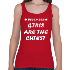 PRINTFASHION decemberi csajok a legcukibbak - Női atléta - Cseresznyepiros