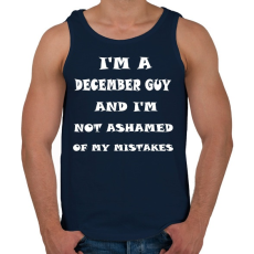 PRINTFASHION decemberi vagyok és nem szégyellem a hibáimat - Férfi atléta - Sötétkék