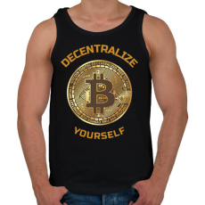 PRINTFASHION DECENTRALIZE - Férfi atléta - Fekete