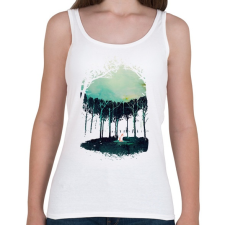 PRINTFASHION Deep in the forest - Női atléta - Fehér női trikó