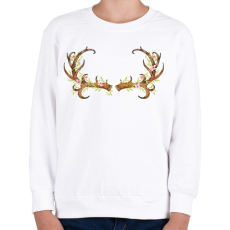 PRINTFASHION Deer Antler - Gyerek pulóver - Fehér