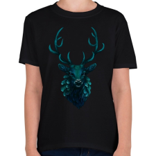 PRINTFASHION Deer - Gyerek póló - Fekete gyerek póló