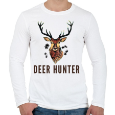 PRINTFASHION deer hunter - Férfi hosszú ujjú póló - Fehér férfi póló