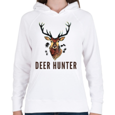 PRINTFASHION deer hunter - Női kapucnis pulóver - Fehér
