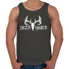 PRINTFASHION Deer Hunter White - Férfi atléta - Sötétszürke atléta, trikó