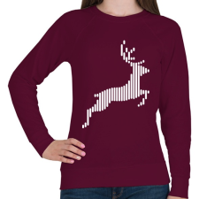 PRINTFASHION Deer - Női pulóver - Bordó női pulóver, kardigán