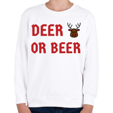 PRINTFASHION DEER OR BEER - Gyerek pulóver - Fehér gyerek pulóver, kardigán