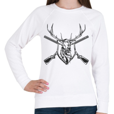 PRINTFASHION Deer prize - Női pulóver - Fehér női pulóver, kardigán