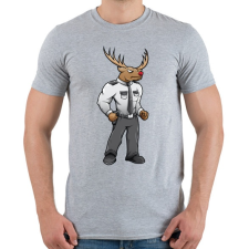 PRINTFASHION Deer Security - Férfi póló - Sport szürke férfi póló