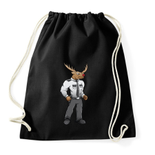 PRINTFASHION Deer Security - Sportzsák, Tornazsák - Fekete tornazsák