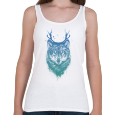 PRINTFASHION Deer wolf - Női atléta - Fehér női trikó