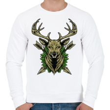 PRINTFASHION DeerHunter - Férfi pulóver - Fehér férfi pulóver, kardigán