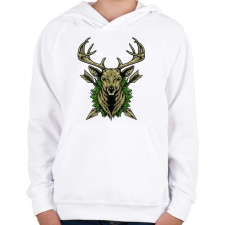 PRINTFASHION DeerHunter - Gyerek kapucnis pulóver - Fehér gyerek pulóver, kardigán