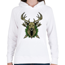 PRINTFASHION DeerHunter - Női kapucnis pulóver - Fehér
