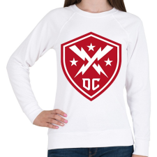 PRINTFASHION Def club - Női pulóver - Fehér női pulóver, kardigán