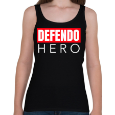 PRINTFASHION DEFENDO HERO - Női atléta - Fekete női trikó