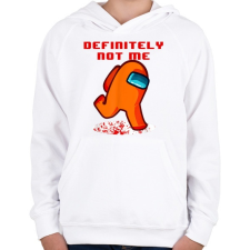 PRINTFASHION Definitely not me - Among Us - Gyerek kapucnis pulóver - Fehér gyerek pulóver, kardigán