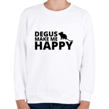 PRINTFASHION Degus make me happy - Gyerek pulóver - Fehér gyerek pulóver, kardigán