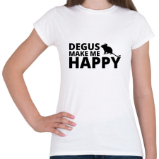 PRINTFASHION Degus make me happy - Női póló - Fehér női póló