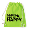 PRINTFASHION Degus make me happy - Sportzsák, Tornazsák - Limezöld