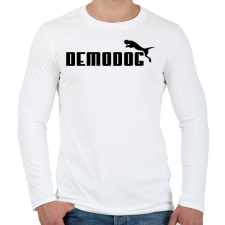 PRINTFASHION Demodog - Férfi hosszú ujjú póló - Fehér férfi póló
