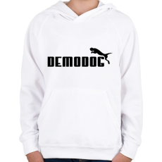 PRINTFASHION Demodog - Gyerek kapucnis pulóver - Fehér