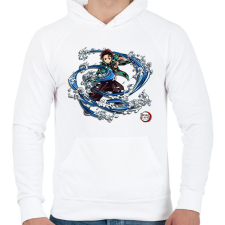 PRINTFASHION demon_1 - Férfi kapucnis pulóver - Fehér férfi pulóver, kardigán