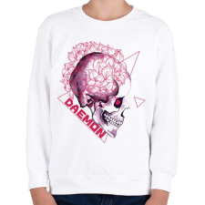 PRINTFASHION Démon - Gyerek pulóver - Fehér gyerek pulóver, kardigán
