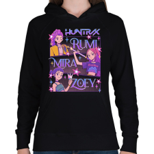 PRINTFASHION Demon Hunters - Női kapucnis pulóver - Fekete női pulóver, kardigán