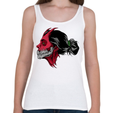 PRINTFASHION démon lány - Női atléta - Fehér női trikó