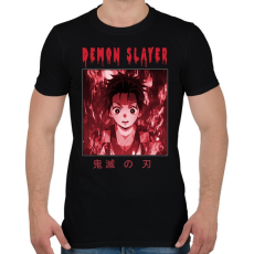 PRINTFASHION DEMON SLAYER - Férfi póló - Fekete