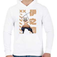 PRINTFASHION demon slayer Inosuke  - Férfi kapucnis pulóver - Fehér