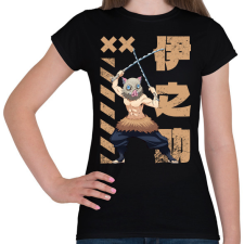PRINTFASHION demon slayer Inosuke - Női póló - Fekete női póló