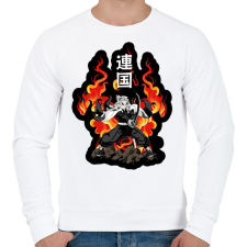 PRINTFASHION Demon Slayer Kyōjurō Rengoku - Férfi pulóver - Fehér férfi pulóver, kardigán