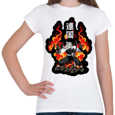 PRINTFASHION Demon Slayer Kyōjurō Rengoku - Női póló - Fehér